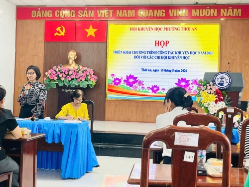 Hội Khuyến học phường Thới An triển khai chương trình công tác khuyến học năm 2026 đối với các chi hội khuyến học