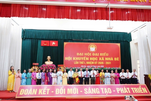 Hôi Khuyến học xã Nhà Bè tổ chức Đai hôi đai biểu lần thứ I, nhiêm kỳ 2026 - 2031