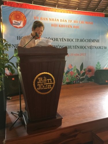 Phát biểu của Chủ tịch Hội Khuyến học TP.HCM tại buổi họp mặt kỷ niệm ngày truyền thống Khuyến học Việt Nam (2/10/1996 - 2/10/2015)