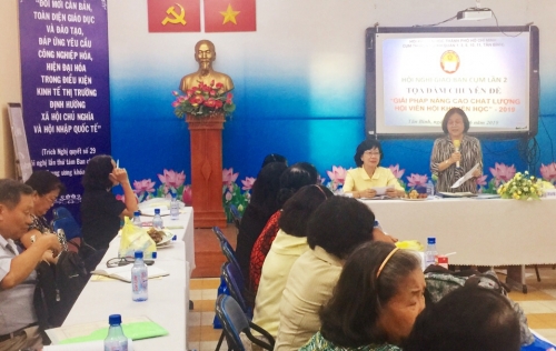 CỤM THI ĐUA 1 TỔ CHỨC TỌA ĐÀM CHUYÊN ĐỀ VỀ “GIẢI PHÁP NÂNG CAO CHẤT LƯỢNG HỘI VIÊN HỘI KHUYẾN HỌC”