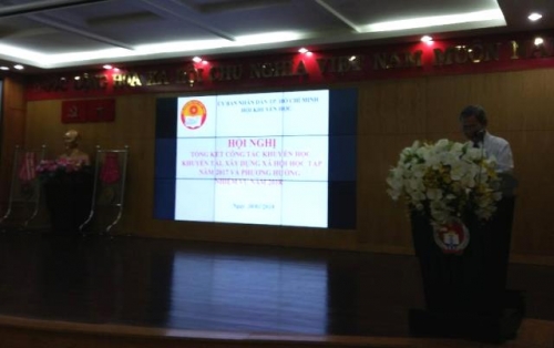 TRÍCH PHÁT BIỂU CỦA ÔNG PHẠM THANH PHONG
PHÓ CHỦ TỊCH TW HỘI KHUYẾN HỌC VIỆT NAM