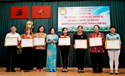 HỘI KHUYẾN HỌC QUẬN 10 
TỔNG KẾT 
CÔNG TÁC KHUYẾN HỌC, KHUYẾN TÀI, XÂY DỰNG XÃ HỘI HỌC TẬP NĂM 2017
VÀ TRIỂN KHAI PHƯƠNG HƯỚNG, NHIỆM VỤ NĂM 2018